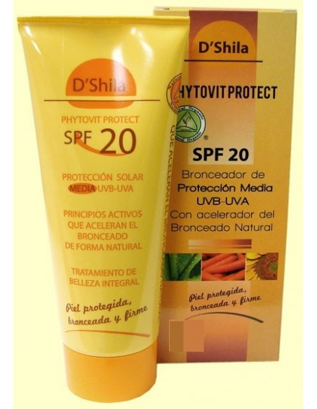 PROTECTOR SOLAR SPF 20 PHYTOVIT PROTECT D´SHILA 100 ml. Herbolarios Natura