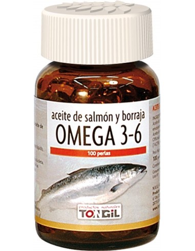 OMEGA 3-6 Tongil aceite salmón y borraja 100 perlas